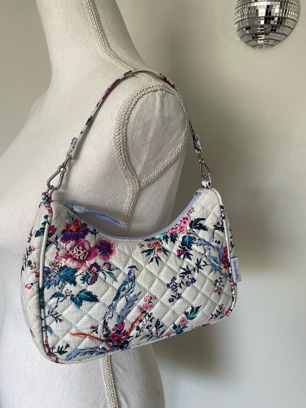 Vera Bradley Mini Frannie Crescent Crossbody - Magnifique Floral